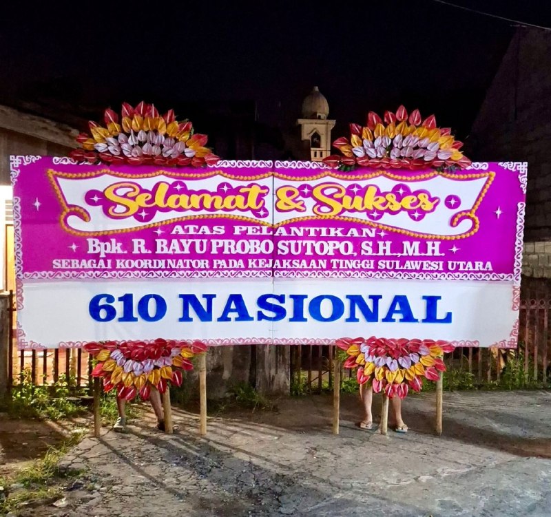 Bunga papan ucapan selamat Manado